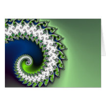 chic geek fractal greeting card curly