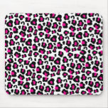 Chic Girly Pink leporad  print mousepad