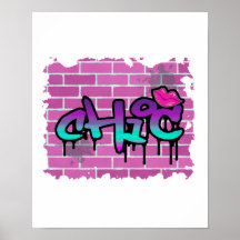 chic graffiti  design poster