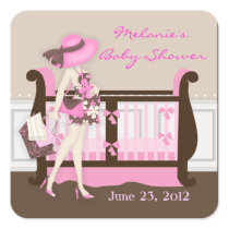Chic Modern Mum Baby Shower Stickers