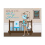 Chic Modern Mum Contemporary Baby Shower Postcard