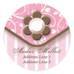 Chic Pink Fashion Address Label stickers