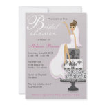 Chic Pink Modern Bride Contemporary Bridal Shower Personalized Invitation