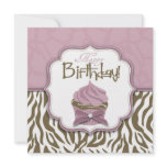 Chic Safari Square Personalized Invitations