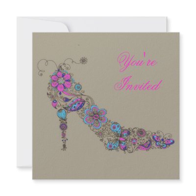 Chic Shoe ~ Invitations by galleriaofart