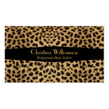 Chic Trendy Leopard print Business Card Templates