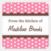 Chic trendy pink polka dots from the kitchen of sticker