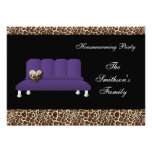 chic violet sofa, party Invitation