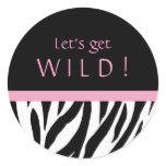Chic Zebra Birthday Stickers