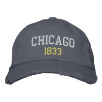 Chicago, 1833 embroidered hat