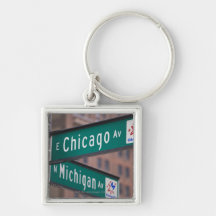 Chicago and Michigan Avenue signposts, Chicago, Keychains