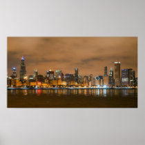 Chicago Bears Skyline Poster