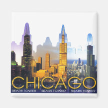 CHICAGO BEAUTIFUL LANDMARKS REFRIGERATOR MAGNETS