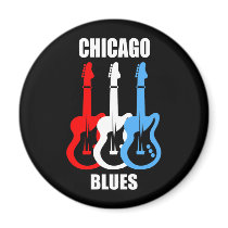 Chicago Blues Fridge Magnet