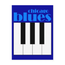 Chicago blues postcard