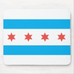 Chicago city flag mouse pad