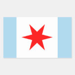 Chicago Flag Star and Stripes Stickers