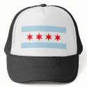 Chicago flag trucker hat