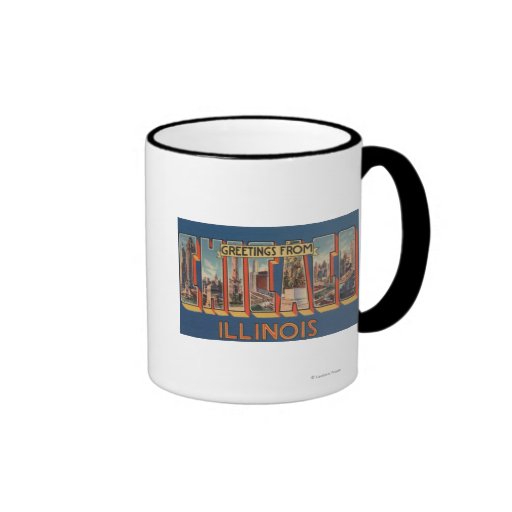 Chicago, Illinois - Large Letter Scenes 2 Mug