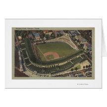 Chicago, Illinois - Wrigley Field Cubs Greeting Cards