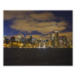 Chicago Night Skyline Print Art Photo
