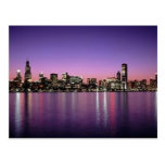Chicago Nitetime Skyline Post Card