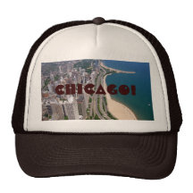 Chicago panoramic view mesh hat