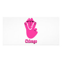 Chicago Pink Photo Card