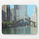 Chicago River Columbus Dr. Bridge Scene Mousepad