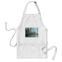 Chicago River Columbus Drive Boat Scene Aprons