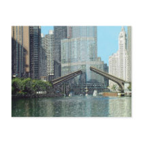 Chicago River Columbus Drive Boat Scene Postcards