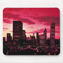 Chicago Skyline at Dusk Mouse Pad