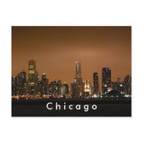 Chicago Skyline at Navy Pier Postcard