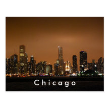 Chicago Skyline at Navy Pier Postcard