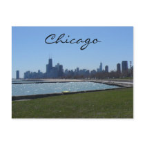 chicago skyline blue