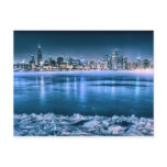 Chicago Skyline in Winter Post Card