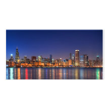 Chicago skyline personalised photo card