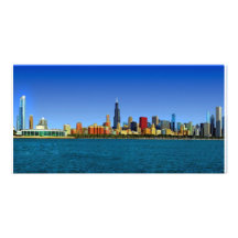 Chicago skyline picture card
