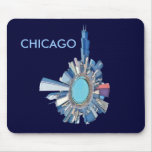 chicago skyline planet mousemats