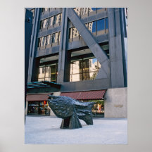 Chicago Street Art Fish Poster
