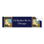 Chicago ~ The Vacation City ~ Vintage Travel Bumper Sticker