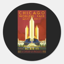 Chicago world's fair sticker