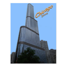 Chicagos Trump Tower Office Building Post Card