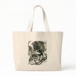 Chick-a-Dee  - block print Tote Bags