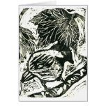 Chick-a-Dee  - block print cards