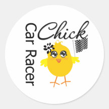 Chick Car Racer Stickers