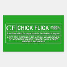 Chick Flick Rectangle Sticker