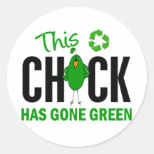 Chick Gone Green 2 Sticker