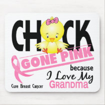 Chick Gone Pink For My Grandma Breast Cancer mousepads