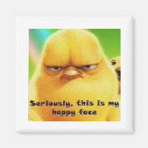Chick Happy Face Fridge Magnets